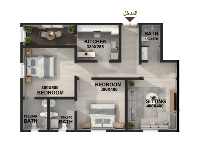 2-Bed Apartment for Sale in Al Mawaleh South | OMR 22,000 | Tamlik Oman thumbnail 2